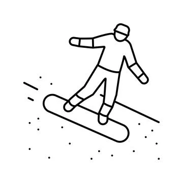 Sand surfing line icon vector illustration Stock Illustration