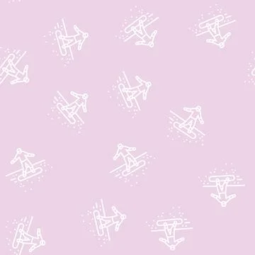 Sand surfing line seamless pattern Stock Illustration
