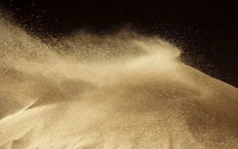 Sand take off blowing explosion effect Stock Photos