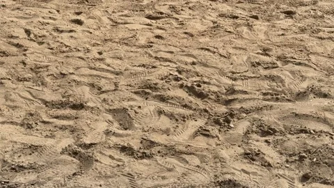 Sand texture background with footprints Stock Footage 329471339