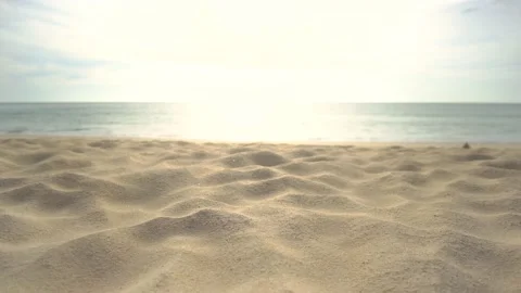 Sand texture on the beach Sunset over sea background. Stock Footage 149507323