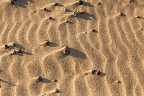 Sand texture with embossed texture Stock Photos