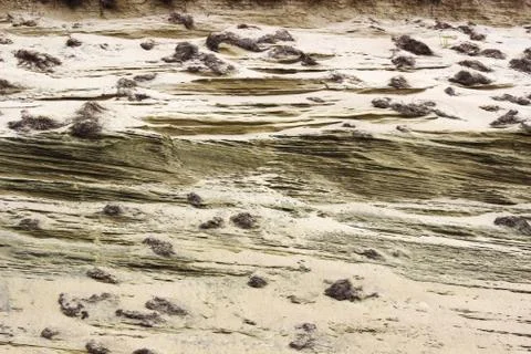 Sand texture with grass Stock Photos