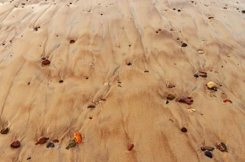 Sand texture. Sandy beach for background. Climate change. Drought. Ocean. S.. Foto stock