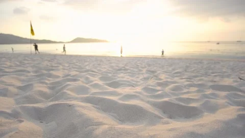 Sand texture in sunset Shot on camera dolly slide and landscapes view Stock Footage 149529311