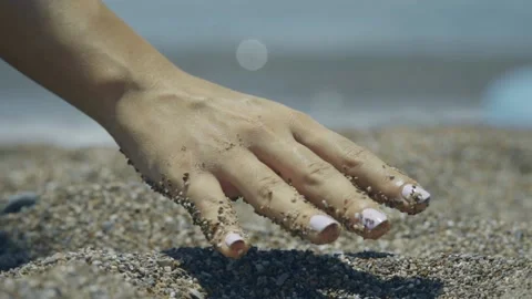 Sand as the time slips through your fingers. Stock Footage 133773602