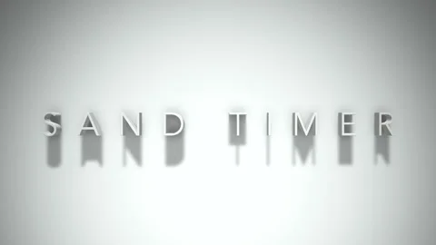 Sand timer 3D title animation with shadows on a white background Stock Footage 297382203