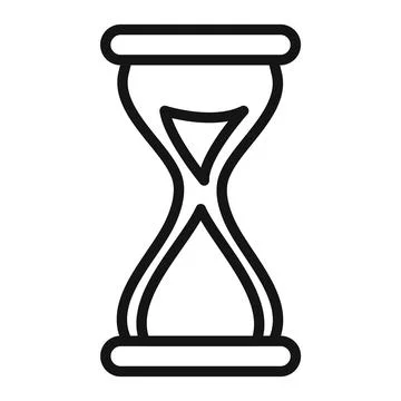Sand Timer Hourglass Icon for Time Tracking and Efficiency Monitoring Stock Illustration