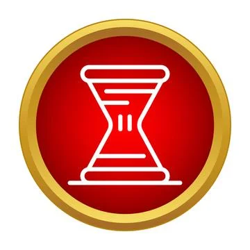 Sand timer icon representing time passing and deadlines Illustrazione stock