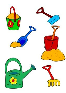 Sand toys Illustrazione stock