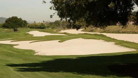 Sand Traps on the fairway Video stock 106222674