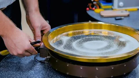 Sand vibration pattern Stock Photos