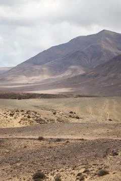Sand volcano in Lanzarote Stock Photos