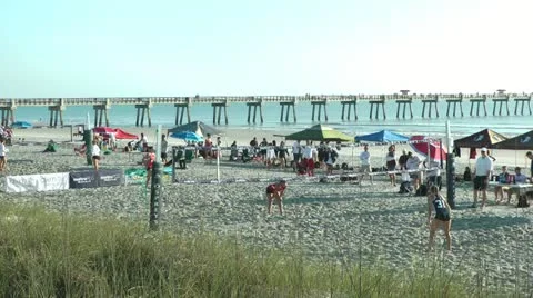 Sand Volleyball Stock Footage 20206376
