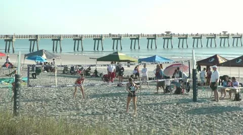Sand Volleyball Stock Footage 20268377