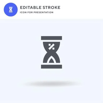 Sand Watch icon vector, filled flat sign, solid pictogram isolated on white Stock Illustration