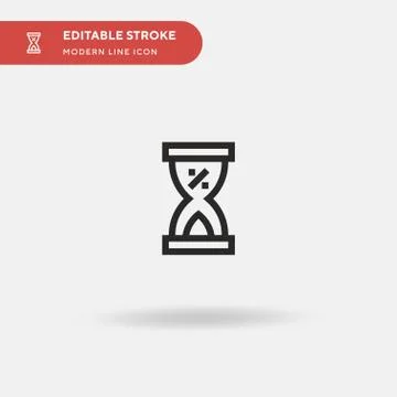 Sand Watch Simple vector icon. Illustration symbol design template for web mo Illustrazione stock