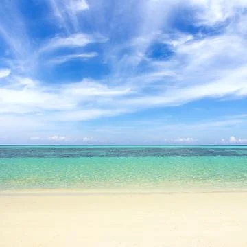 Sand  water sky Foto stock