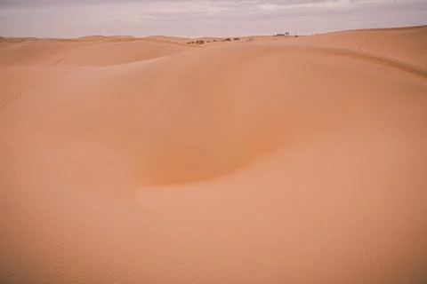 The sand waves of an interesting shape in the desert next to Wuhai, China Stock Photos