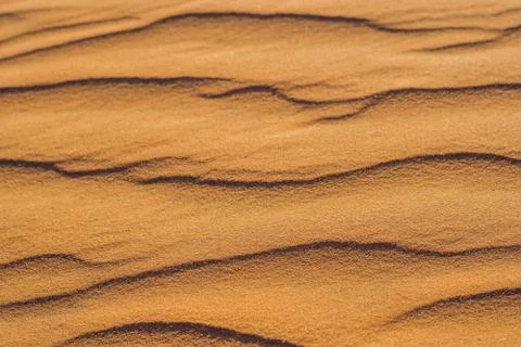 Sand with waves in the red desert 스톡 사진