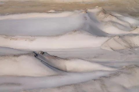 Sand waves. Sand texture in the desert Stock Photos