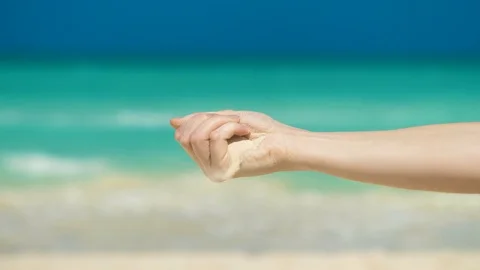 Sand in the wind on beach Stock-Footage 87170735