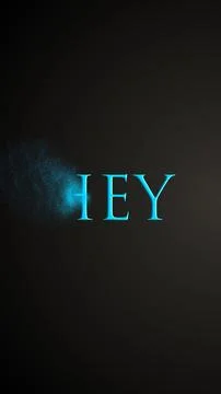 Sand Wipe Hello Text Animation on Black Background Vertical Stock Illustration