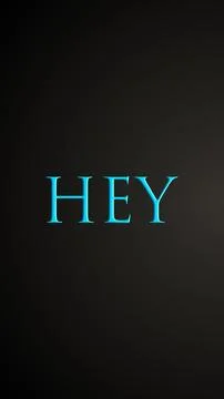 Sand Wipe Hello Text Animation on Black Background Vertical Stock Illustration