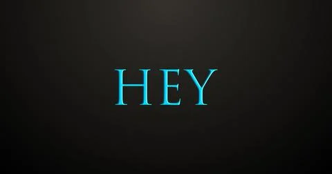 Sand Wipe Hey Text Animation on Black Background Stock Illustration