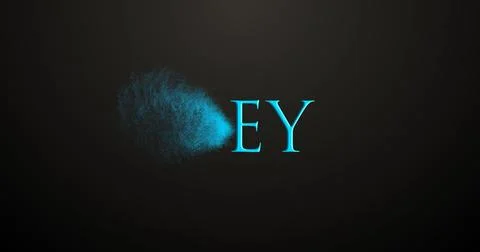 Sand Wipe Hey Text Animation on Black Background Stock Illustration