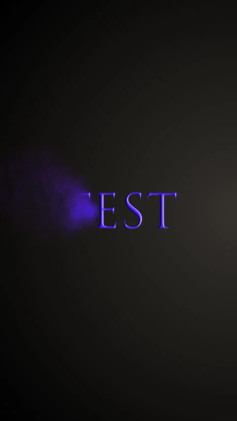 Sand Wipe TEST Text Animation on Black Background Vertical 4K. Stock Footage 273146218