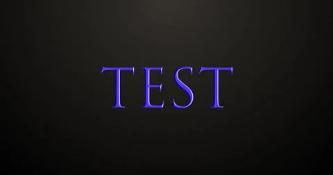 Sand Wipe TEST Text Animation on Black Background Stock Illustration