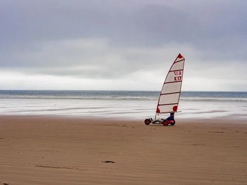 Sand yachter Stock Photos