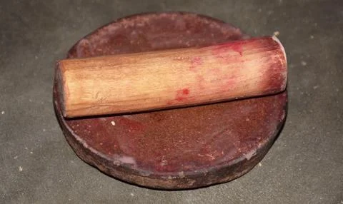 Sandal rubbing stone Stock Photos