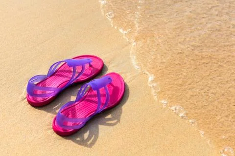 Sandals on the beach - concept image Foto stock