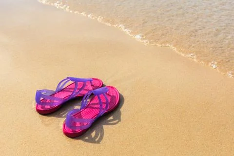 Sandals on the beach - concept image Foto stock