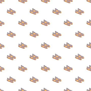 Sandals footwear pattern repeating on white background 스톡 일러스트