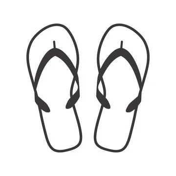 Sandals icon. Design element for logo, label, sign. Vector illustration Stock Illustration