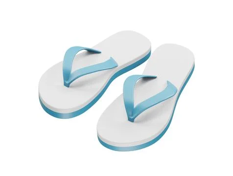 Sandals icon illustration 3d rendering Stock Illustration