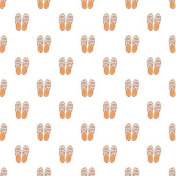 Sandals pattern creating a seamless summer footwear background Stockillustratie