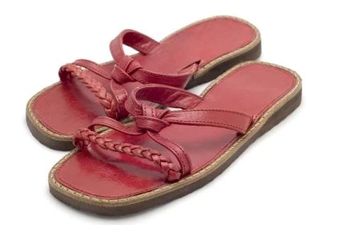 Sandals on white Stock Photos
