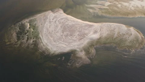 Sandbank on the river Stock Footage 163485017
