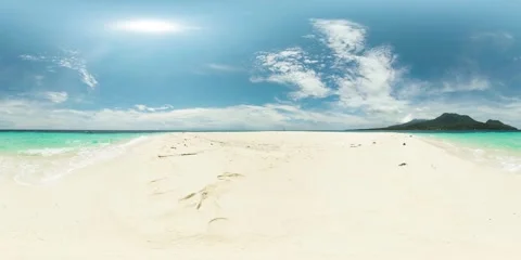 Sandbar in Camiguin Island. Philippines. Virtual Reality 360. Stock Footage 252062593