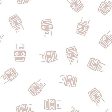Sandblasting chamber glyph vector seamless pattern flat Stock Illustration