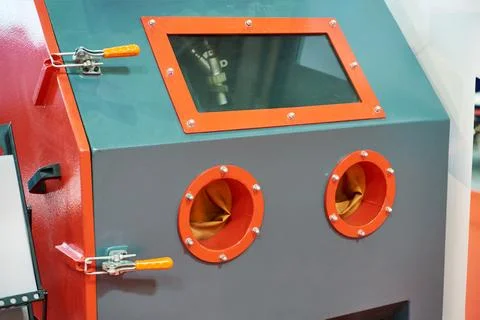 Sandblasting chamber Stock Photos