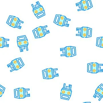 Sandblasting chamber vector seamless pattern flat Stock Illustration