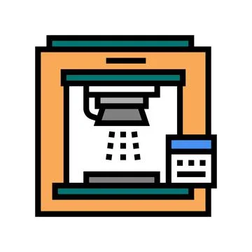 Sandblasting machine color icon vector illustration Stock Illustration