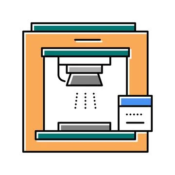 Sandblasting machine color icon vector illustration Stock Illustration