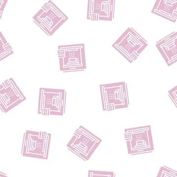 Sandblasting machine glyph seamless pattern Stockillustratie