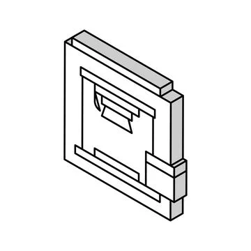 Sandblasting machine isometric icon vector illustration Stock Illustration